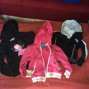 Bundle of 3-toddler girl jackets